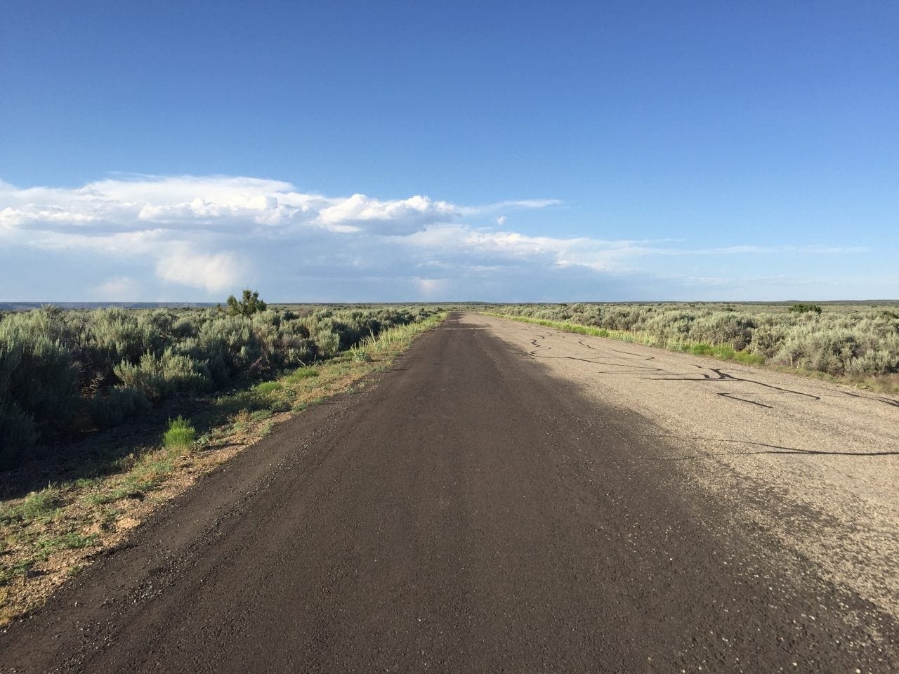 A desolate road leading to Hovenweep National Monument