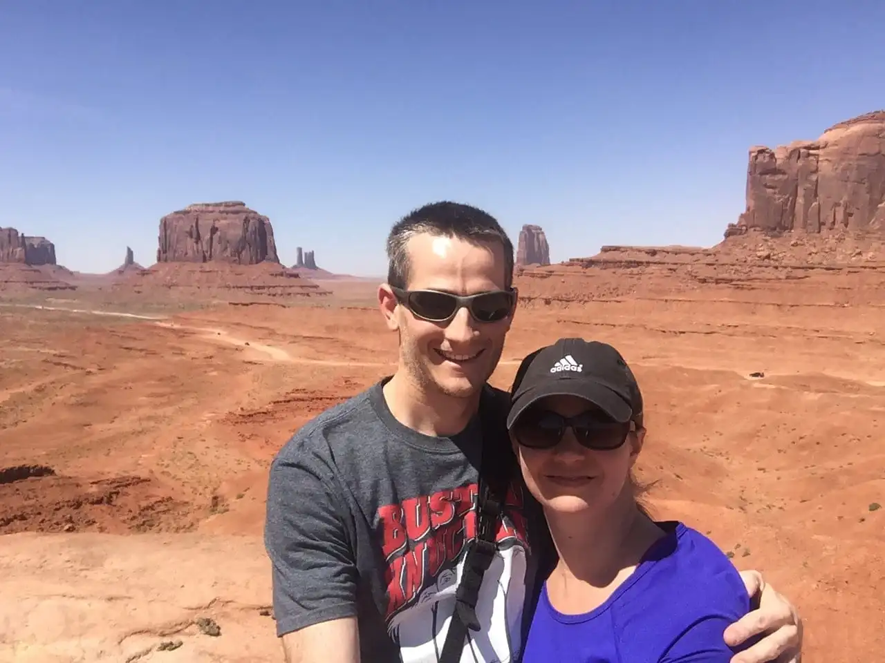 Us taking a selfie at Monument Valley