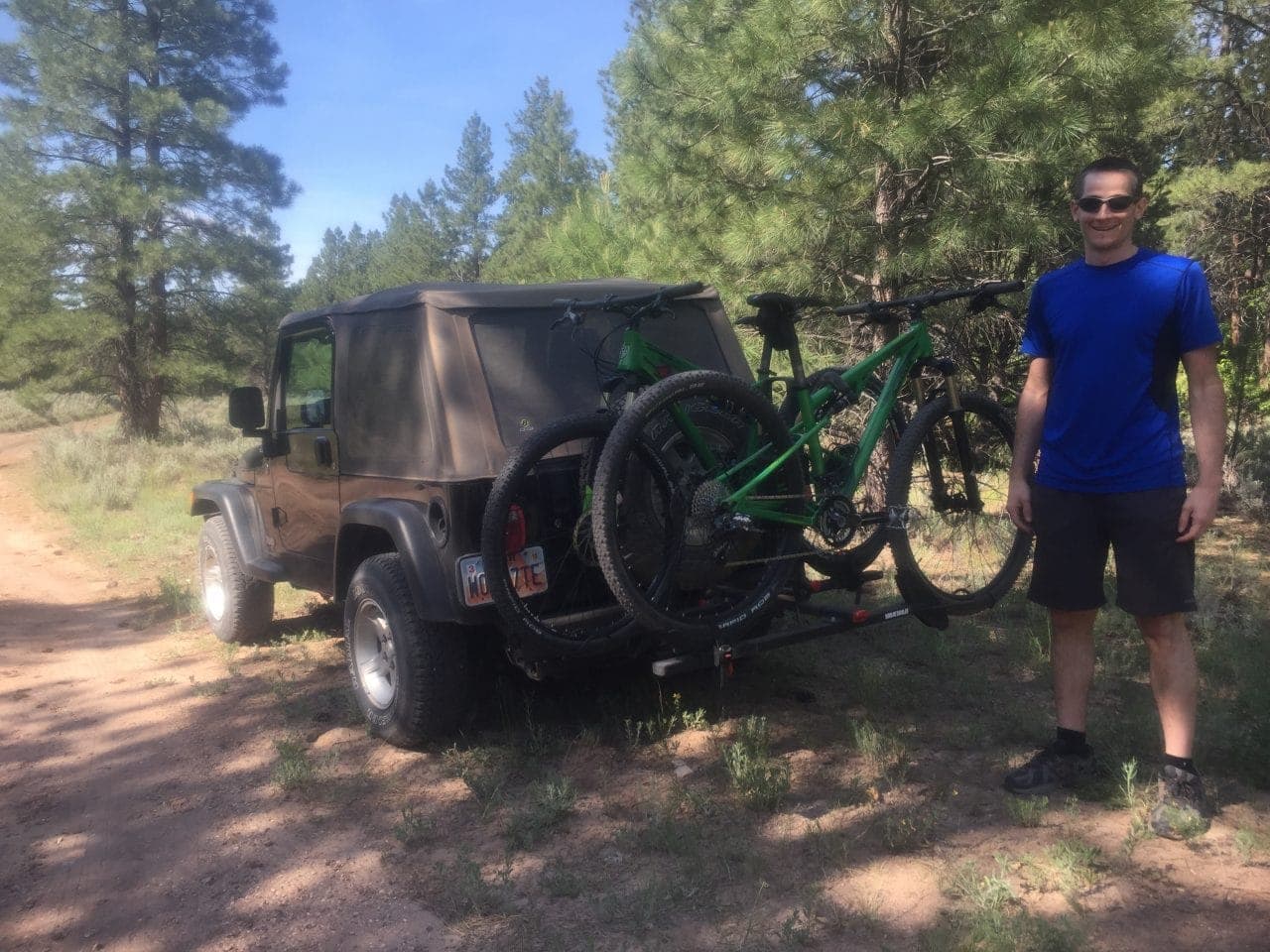Keith is super excited to finally try out mountain biking