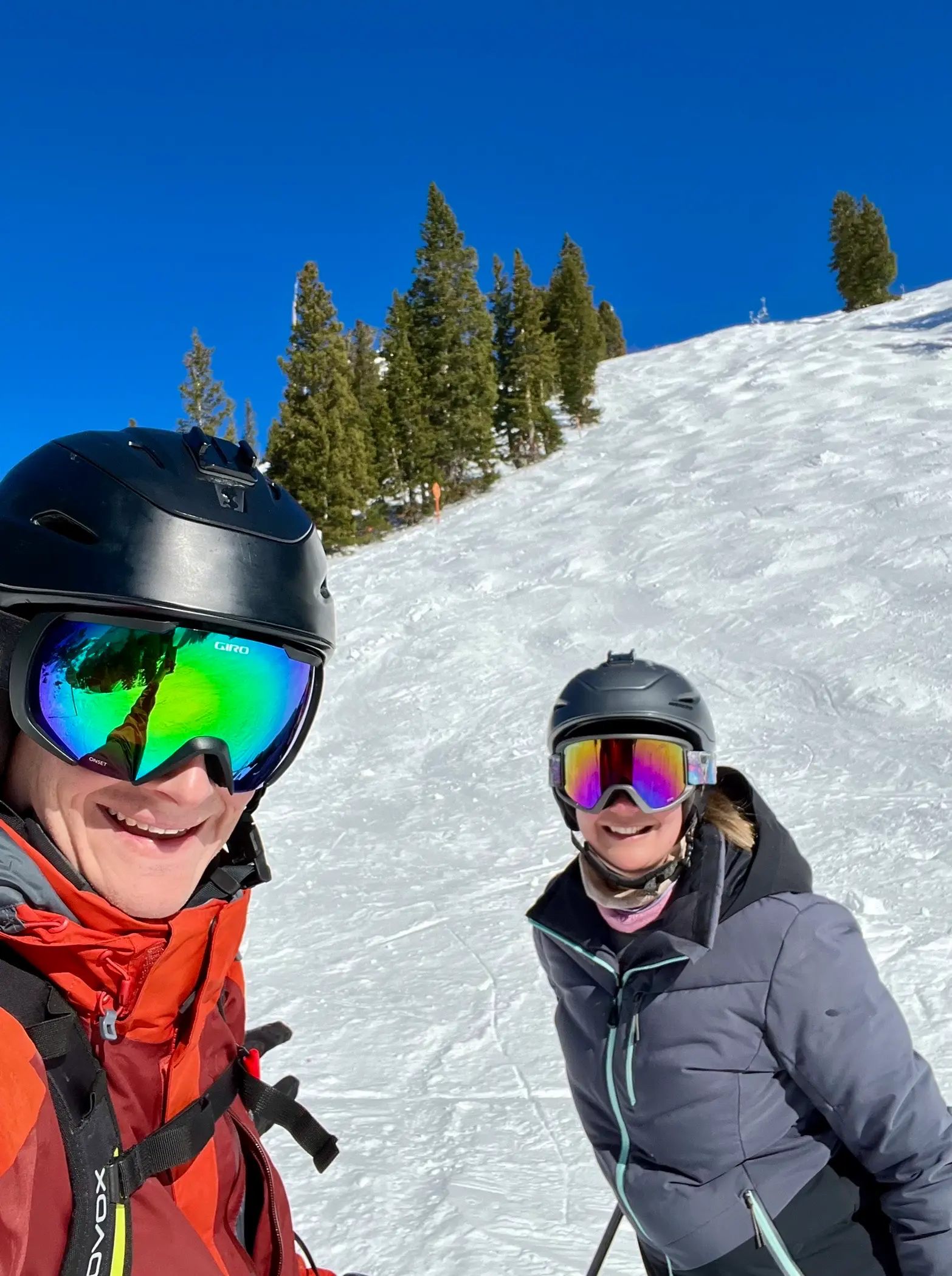 Lindsey and Keith are enjoying some early-season turns