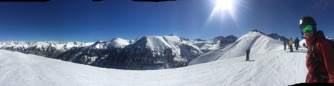 Stunning mountain view from the top of Telluride Ski Resort