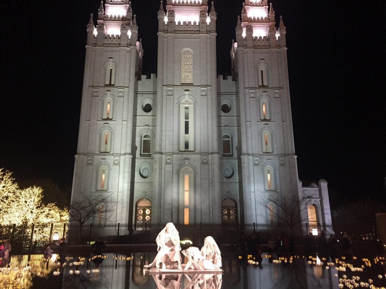 Temple Square at Christmas in Salt Lake City, UT