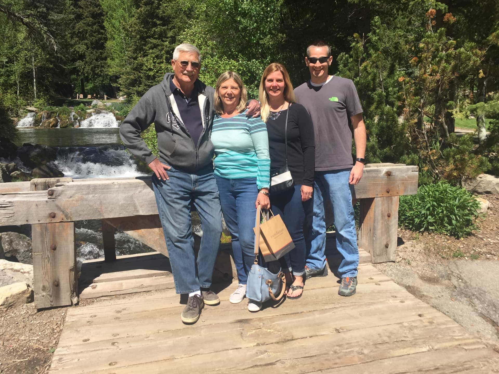 Family photo at Sundance Ski Resort