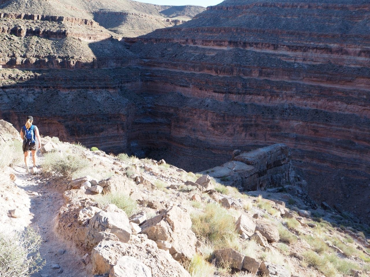 Lindsey is walking towards the outcropping where we will have dinner