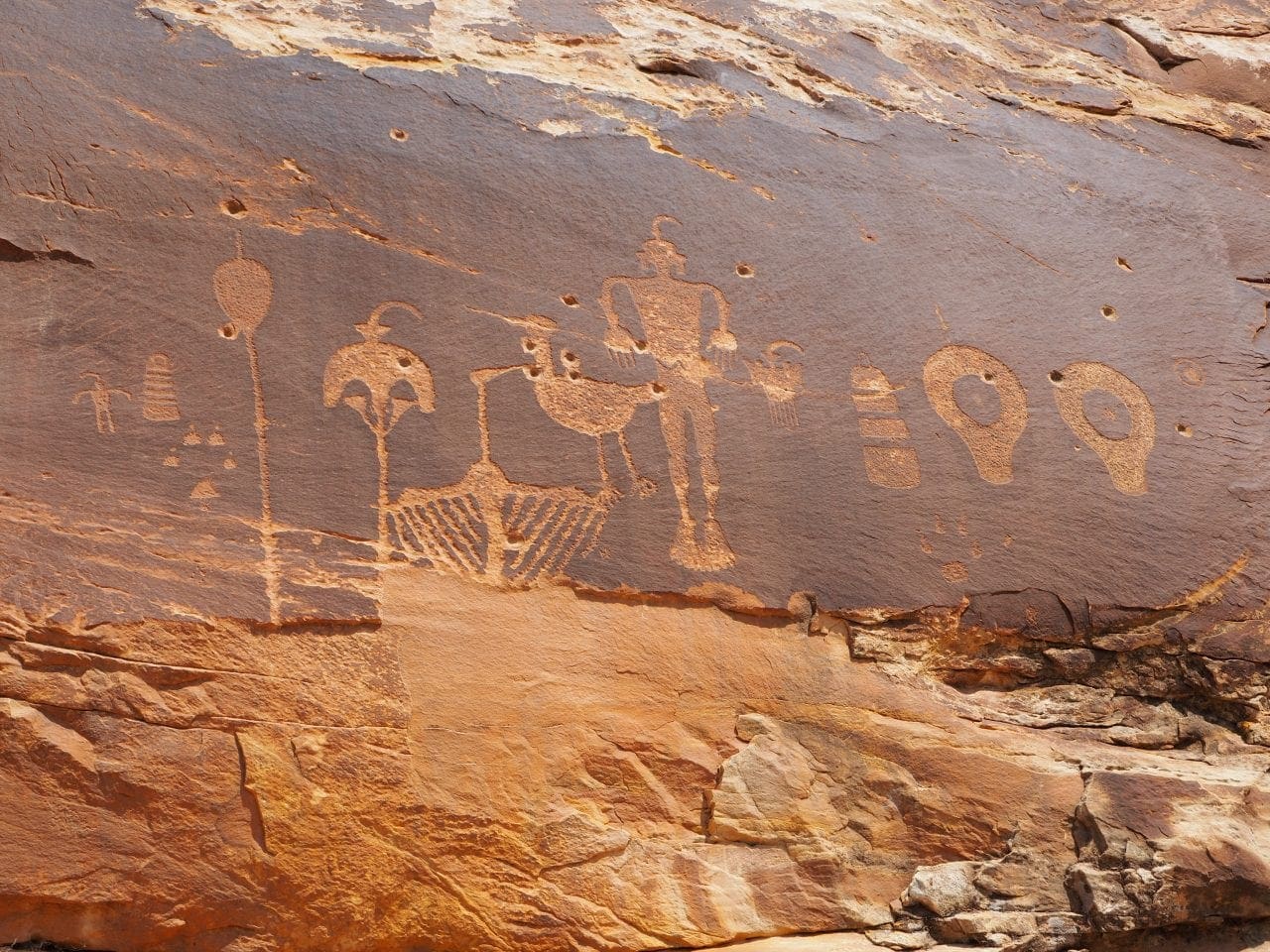 Petroglyphs of the Wolfman Panel