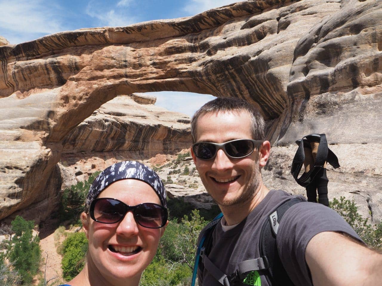 Taking a selfie below Sipapu Bridge