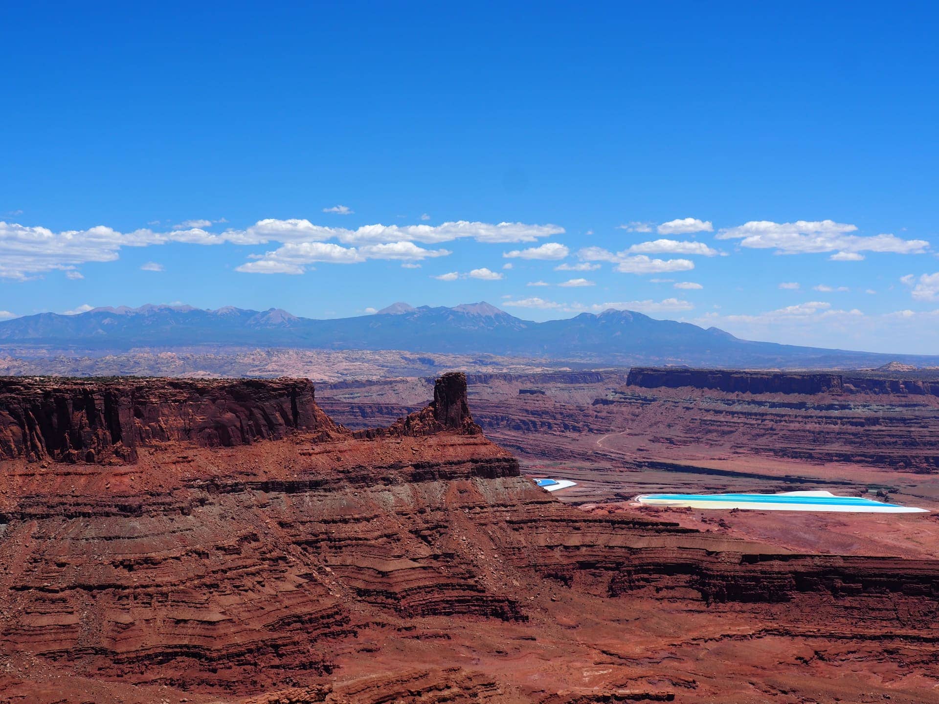 View of the Potash ponds from Dead Horse State Park