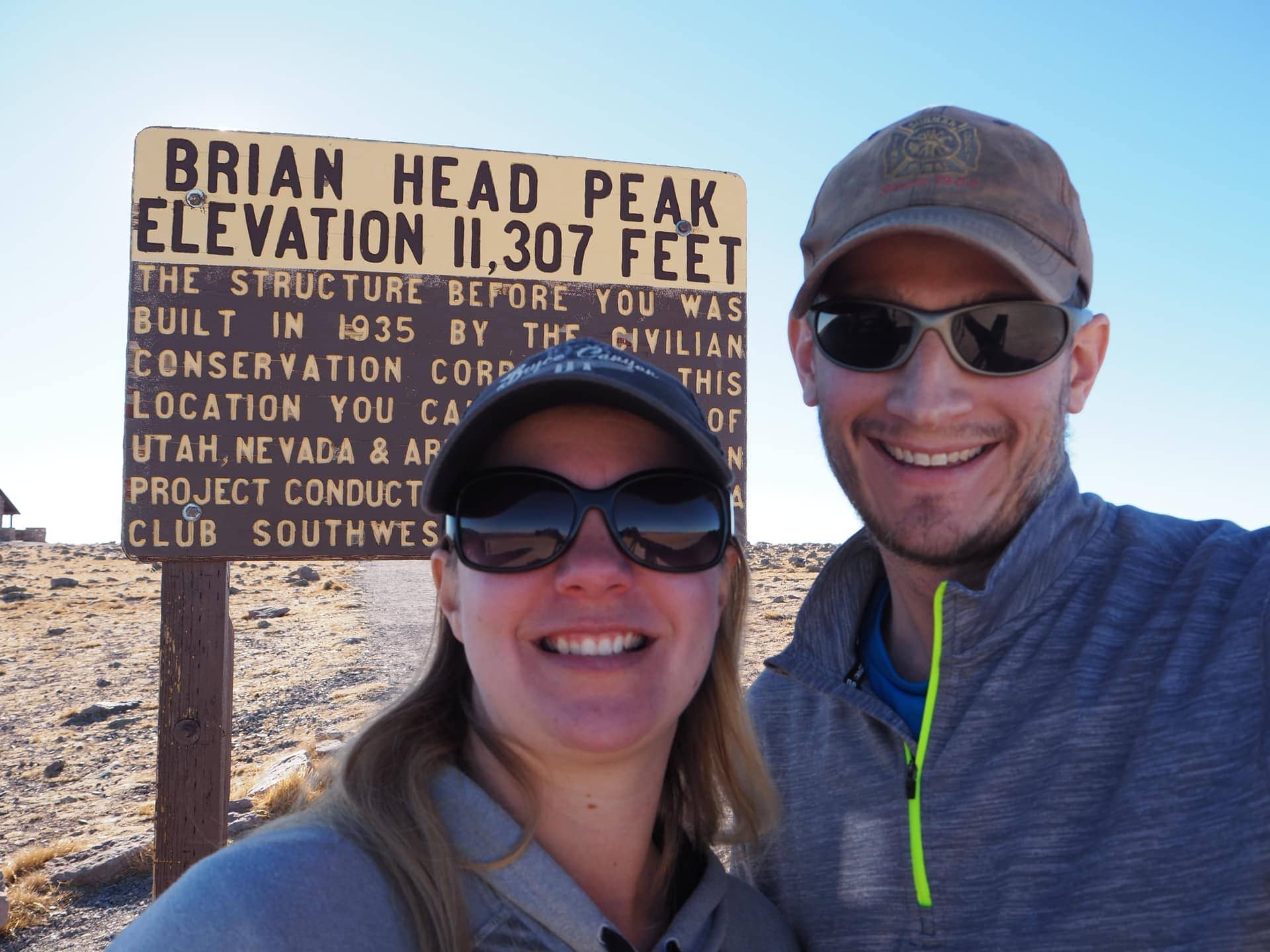 Keith and Lindsey at the top of Brian Head Peak