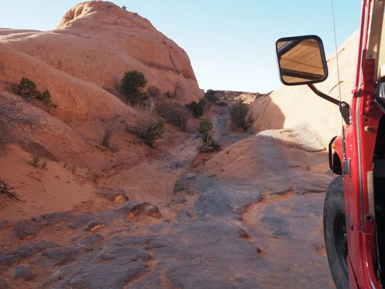 The Hummer climbing an incredibly steep rock face
