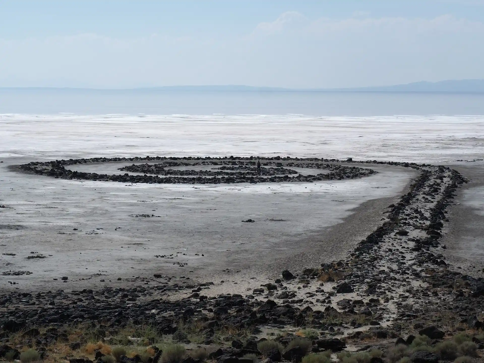 The Spiral Jetty on the Great Salt Lake
