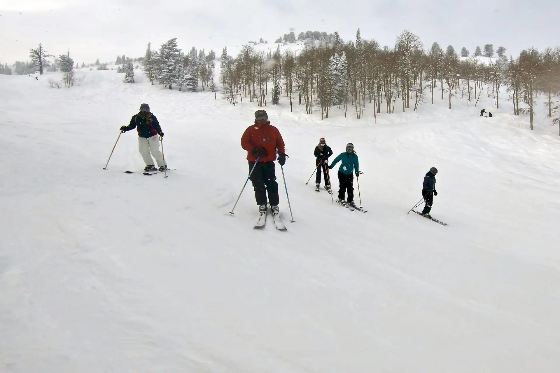 Everyone is bundled up and shredding the slopes at Powder Mountain