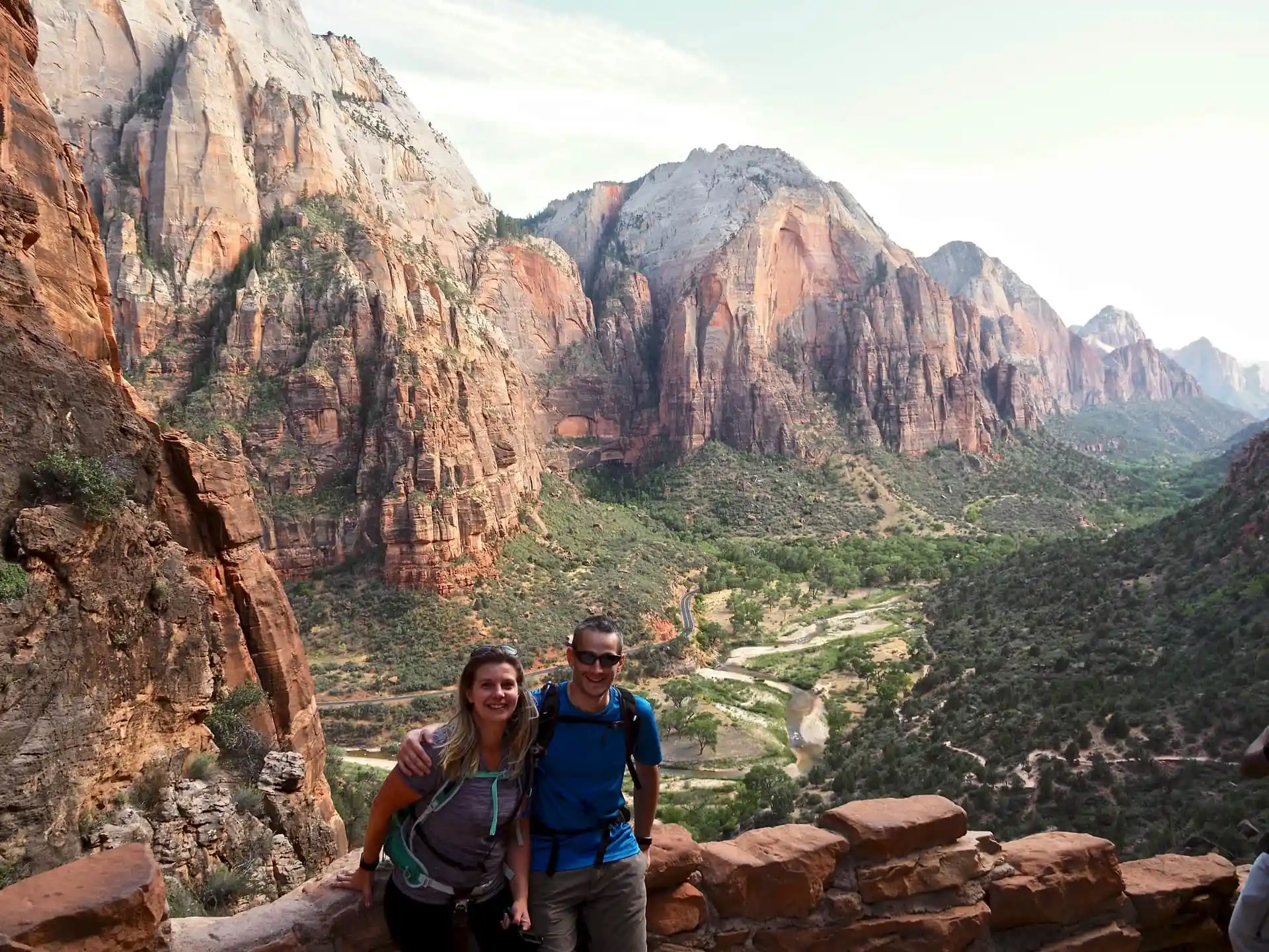The breathtaking views of Zion canyon start early on this hike