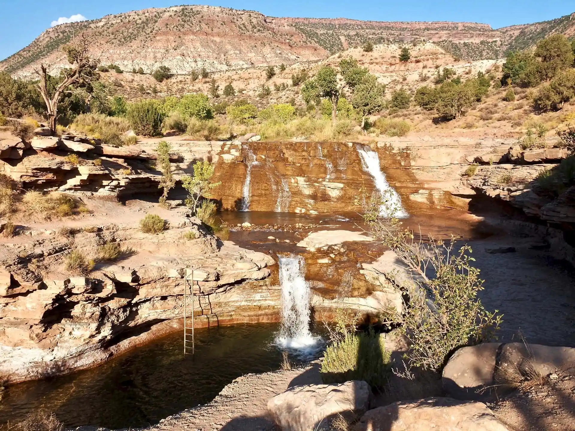 A panoramic view of Toquerville Falls