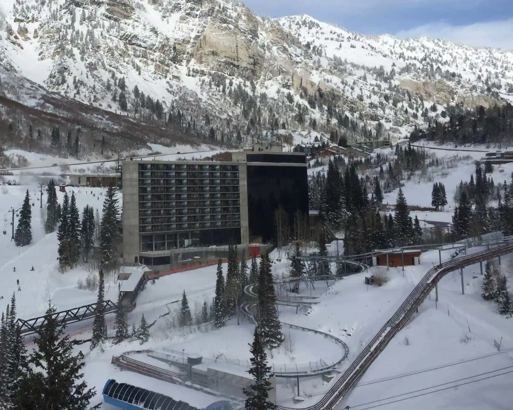 View of the Cliff Lodge from the Snowbird tram