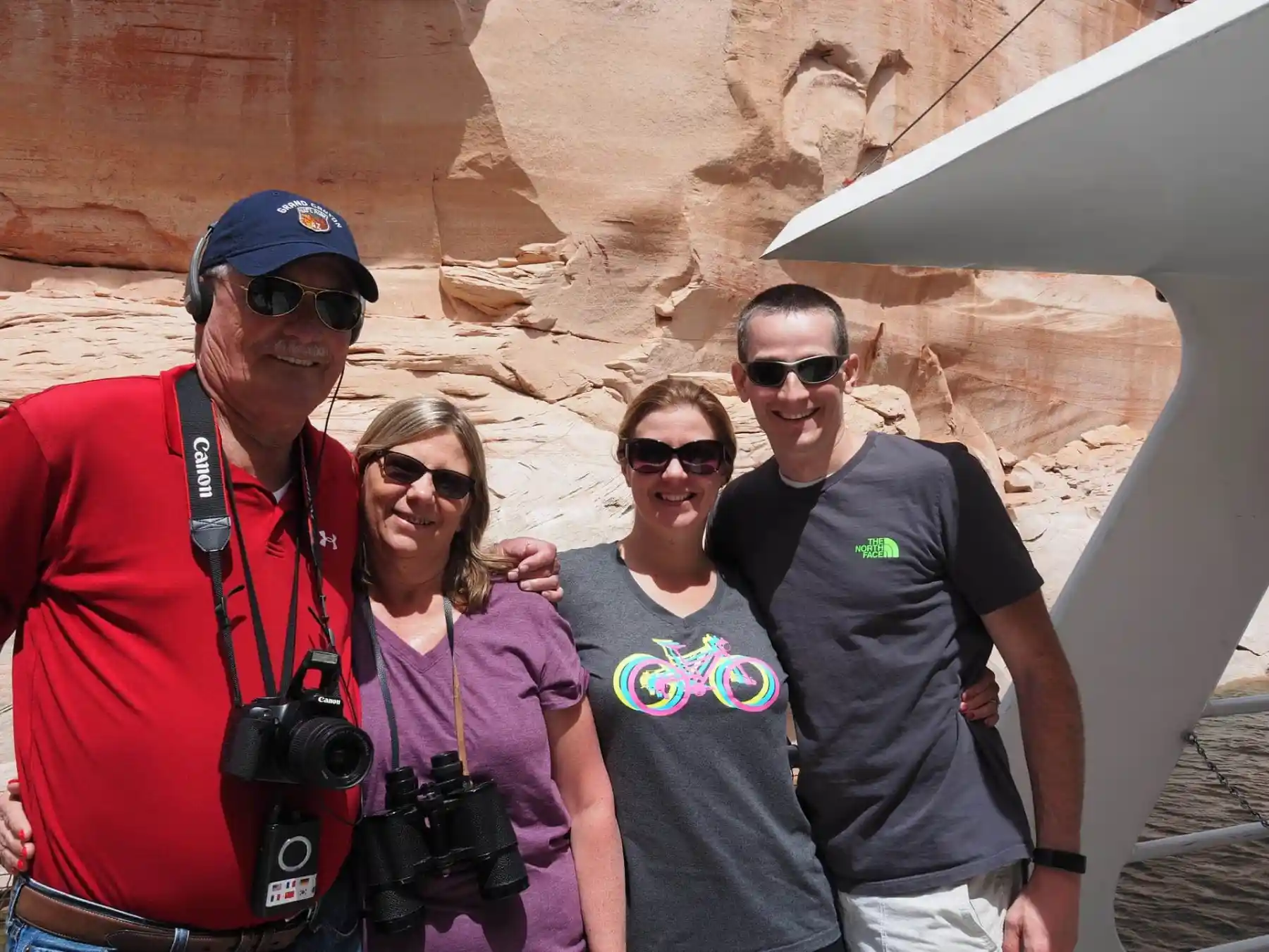 Family photo on the Lake Powell boat tour
