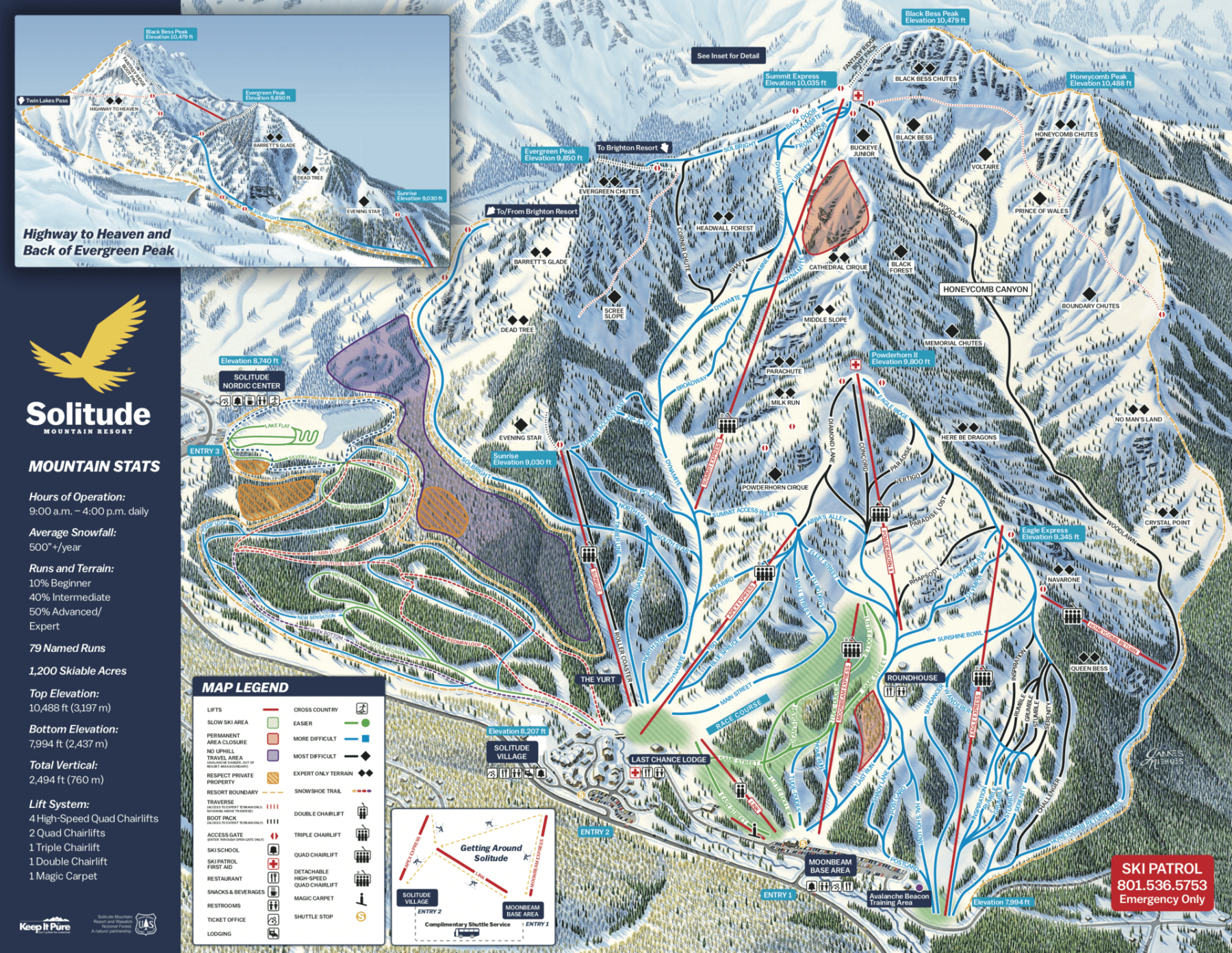 Solitude Ski Resort trail map