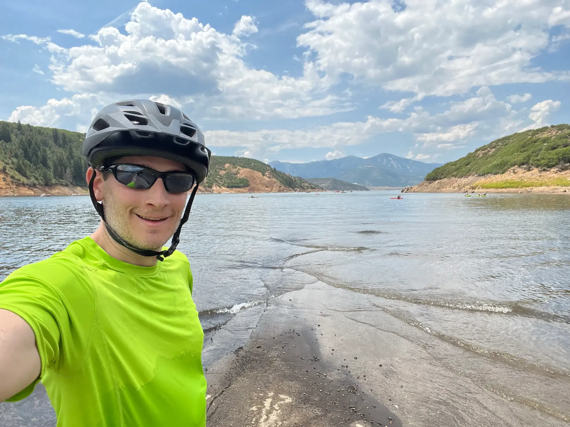 Keith reached the end of the Jordanelle Reservoir lakeshore trail.