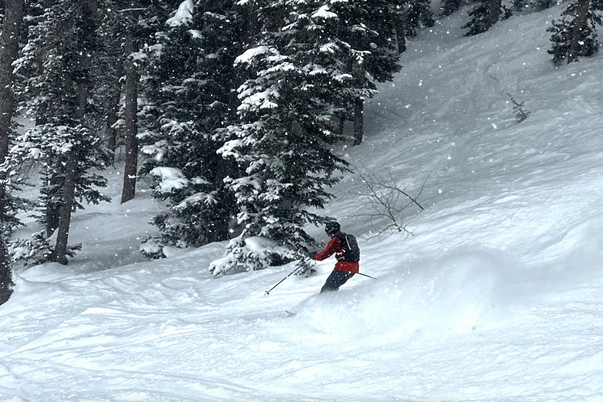 Keith is shredding some late-season powder at Deer Valley ski resort.