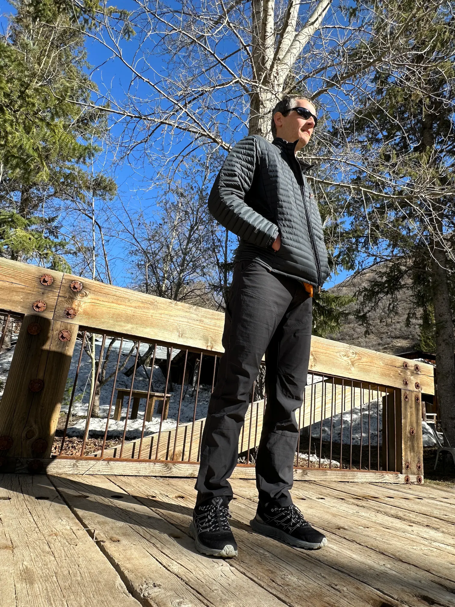 Keith is enjoying the scenery at Sundance Mountain Resort while wearing his new KÜHL pants.