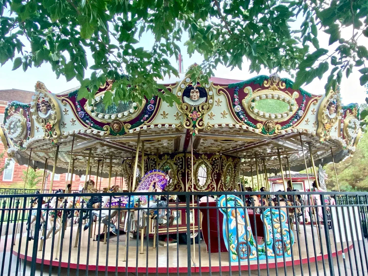 An ornately decorated carousel at the park in St. George, UT