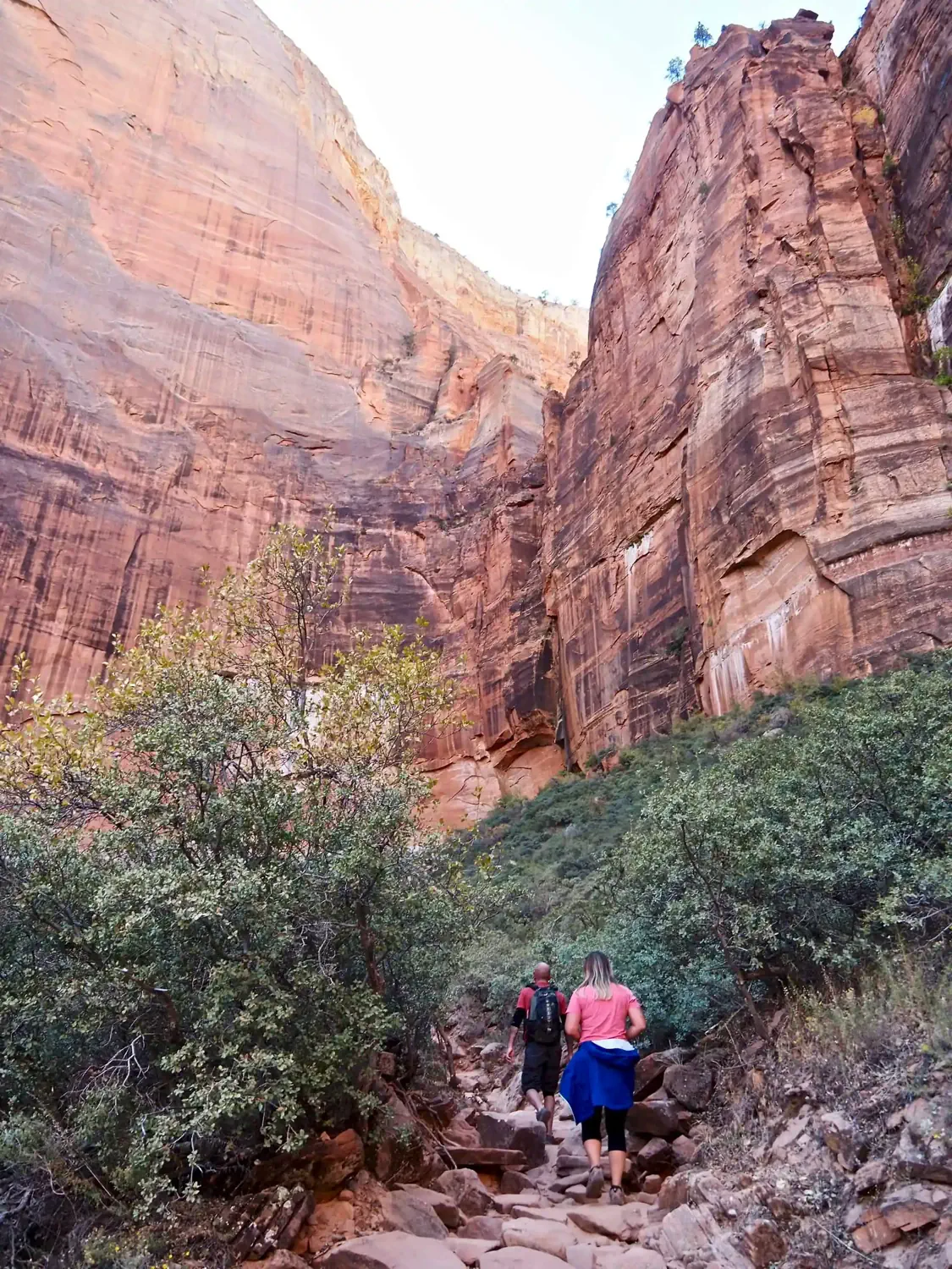 We are approaching the massive cliff walls that surround the Emerald Pools