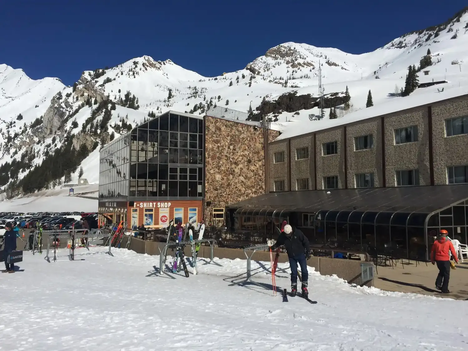 View of the Goldminer's Daughter lodge at Alta Ski Resort