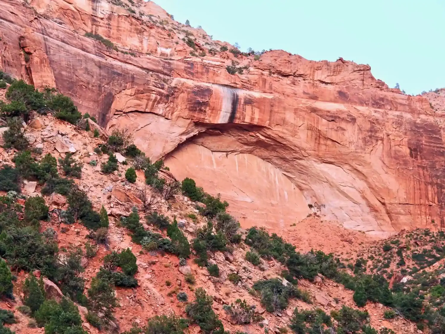 The "Great Arch" being formed in the canyon walls