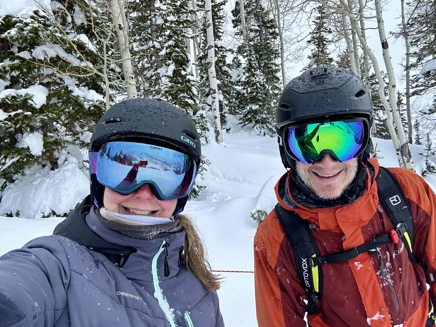 Keith and Lindsey are enjoying some fresh snow at Snowbird Ski Resort