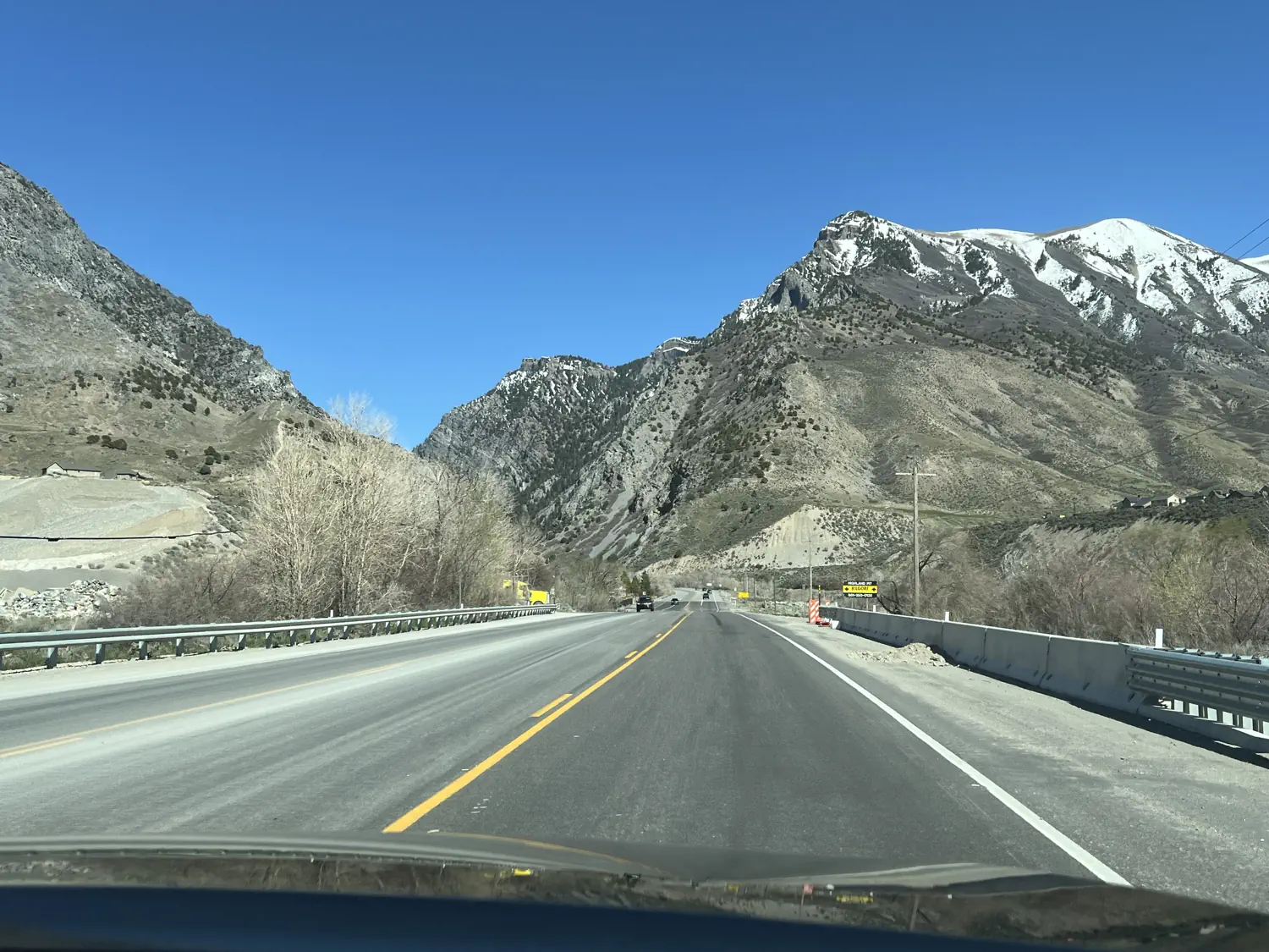 Approaching the entrance to American Fork Canyon