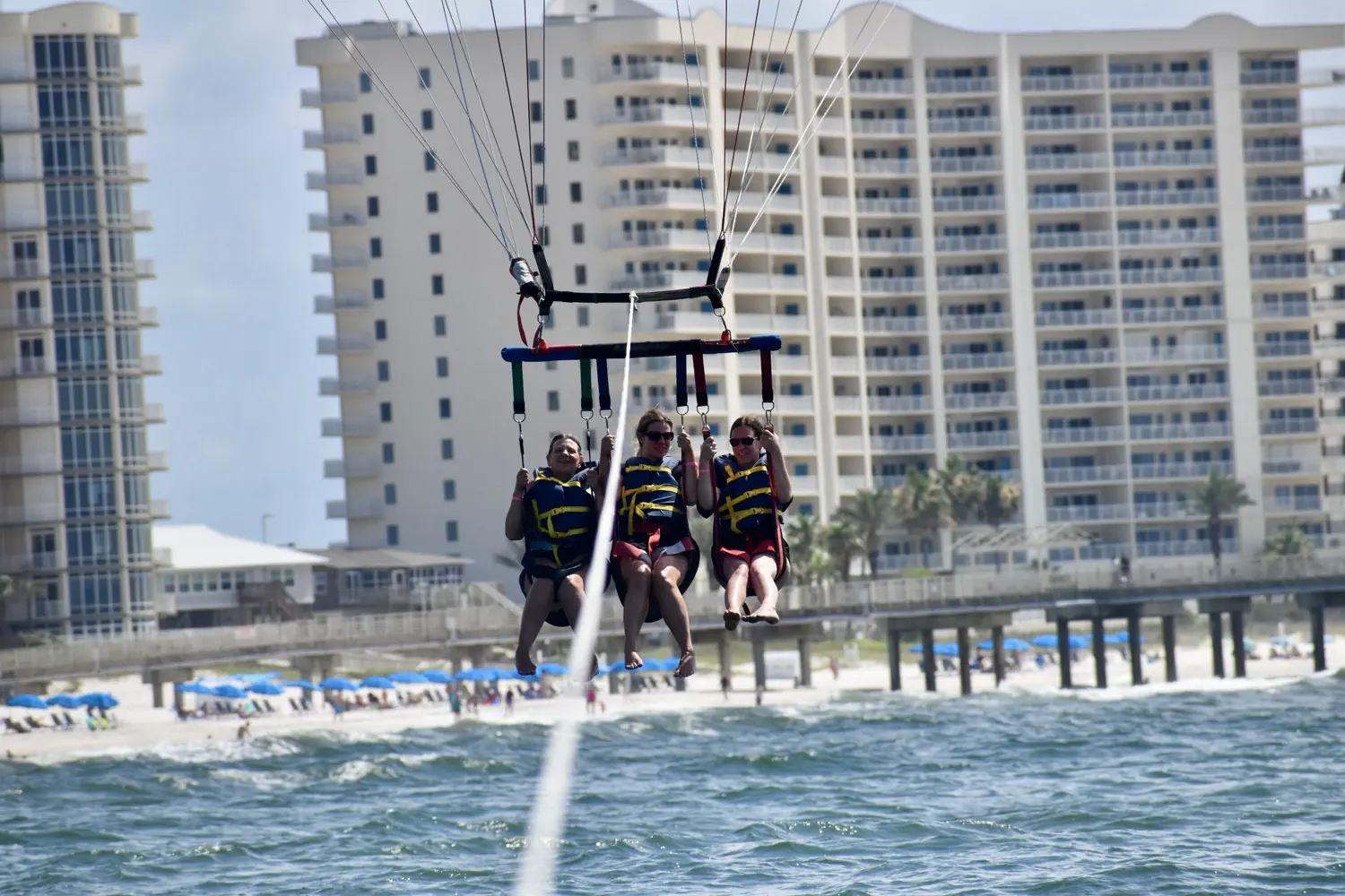 Parasailing to celebrate my mom's 70th birthday