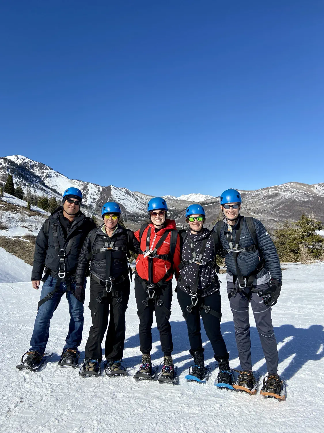 Group photo during our Sundance Winter Zip Tour in 2022