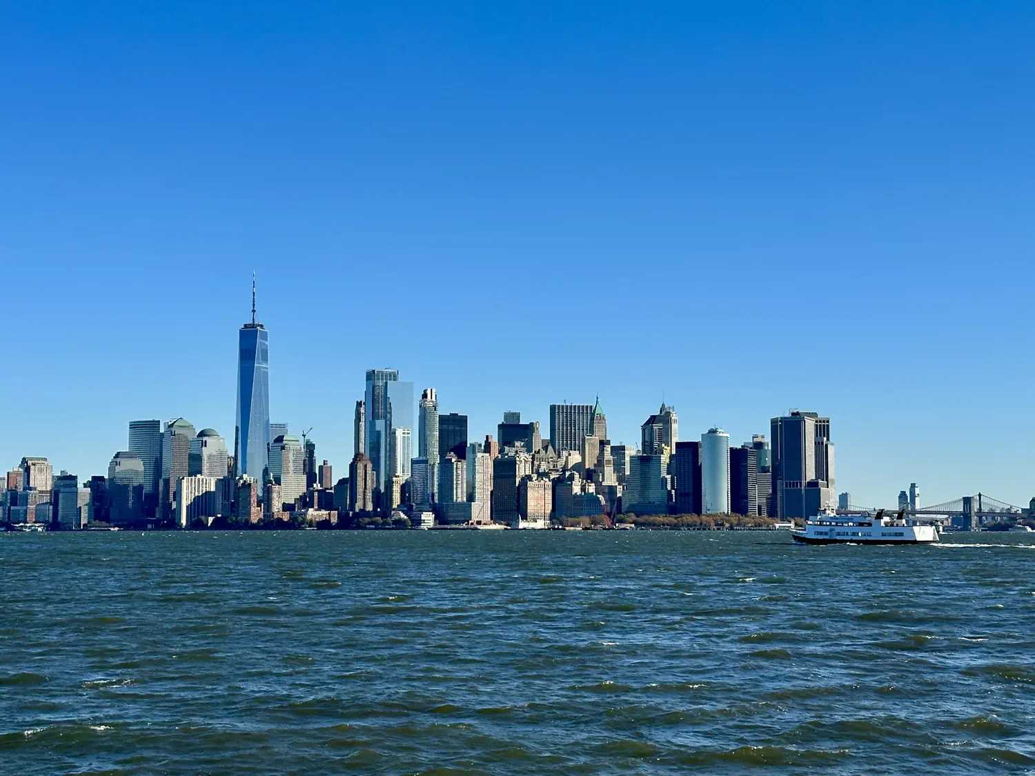 Photo of the NYC coastline from the ferry