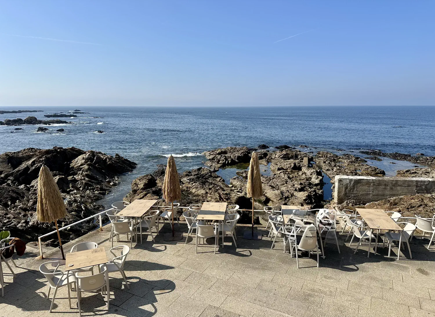 Photo from a cafe along the Portuguese coast. These views inspired the trip.