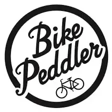 The "Bike Peddler" bike shop logo