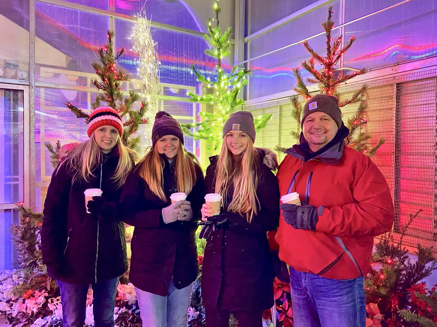 Cara (2nd from the left) and her family last visited us in 2019