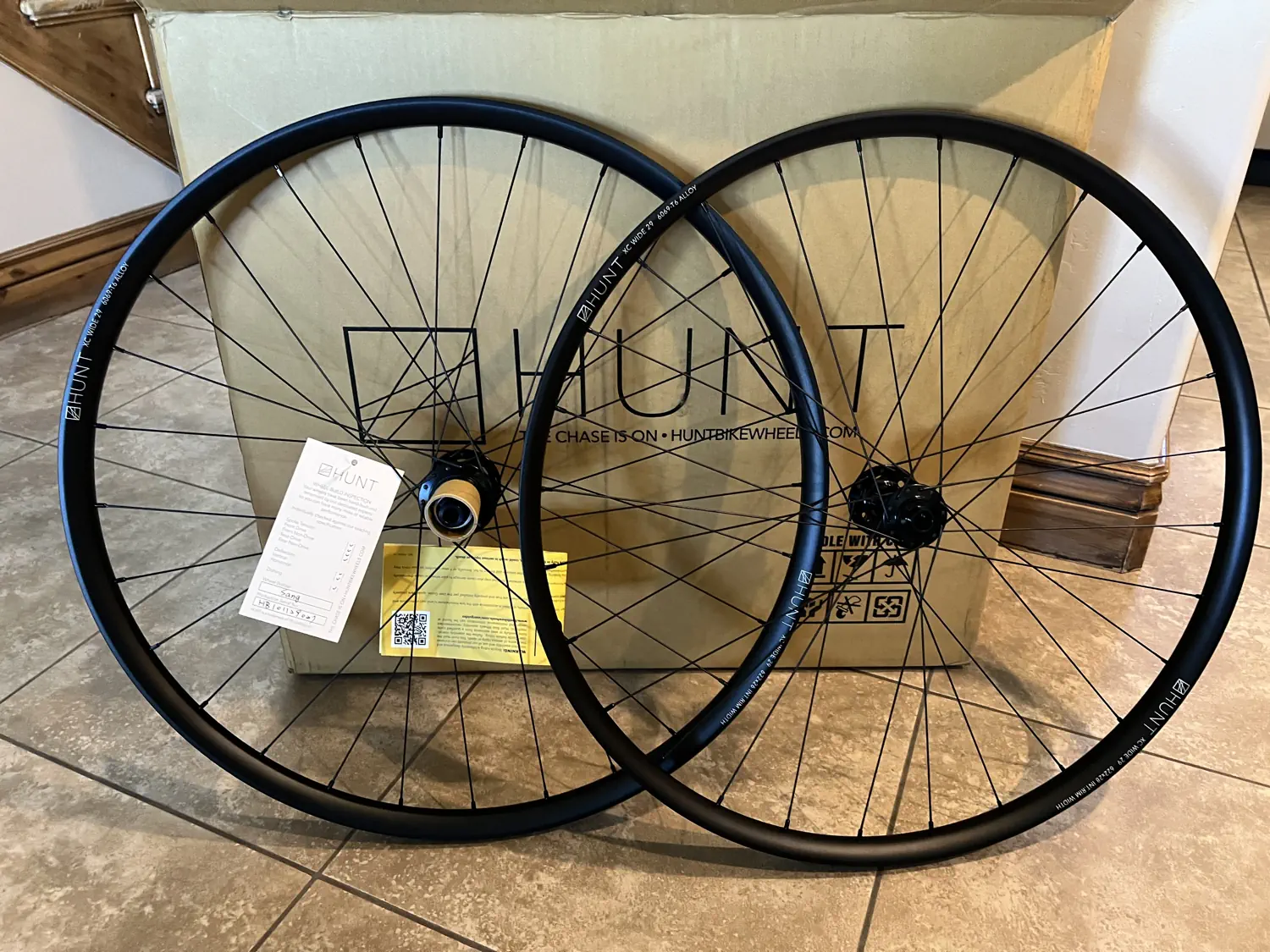 Hunt XC Wide wheels to replace the wheel damaged by a local bike shop