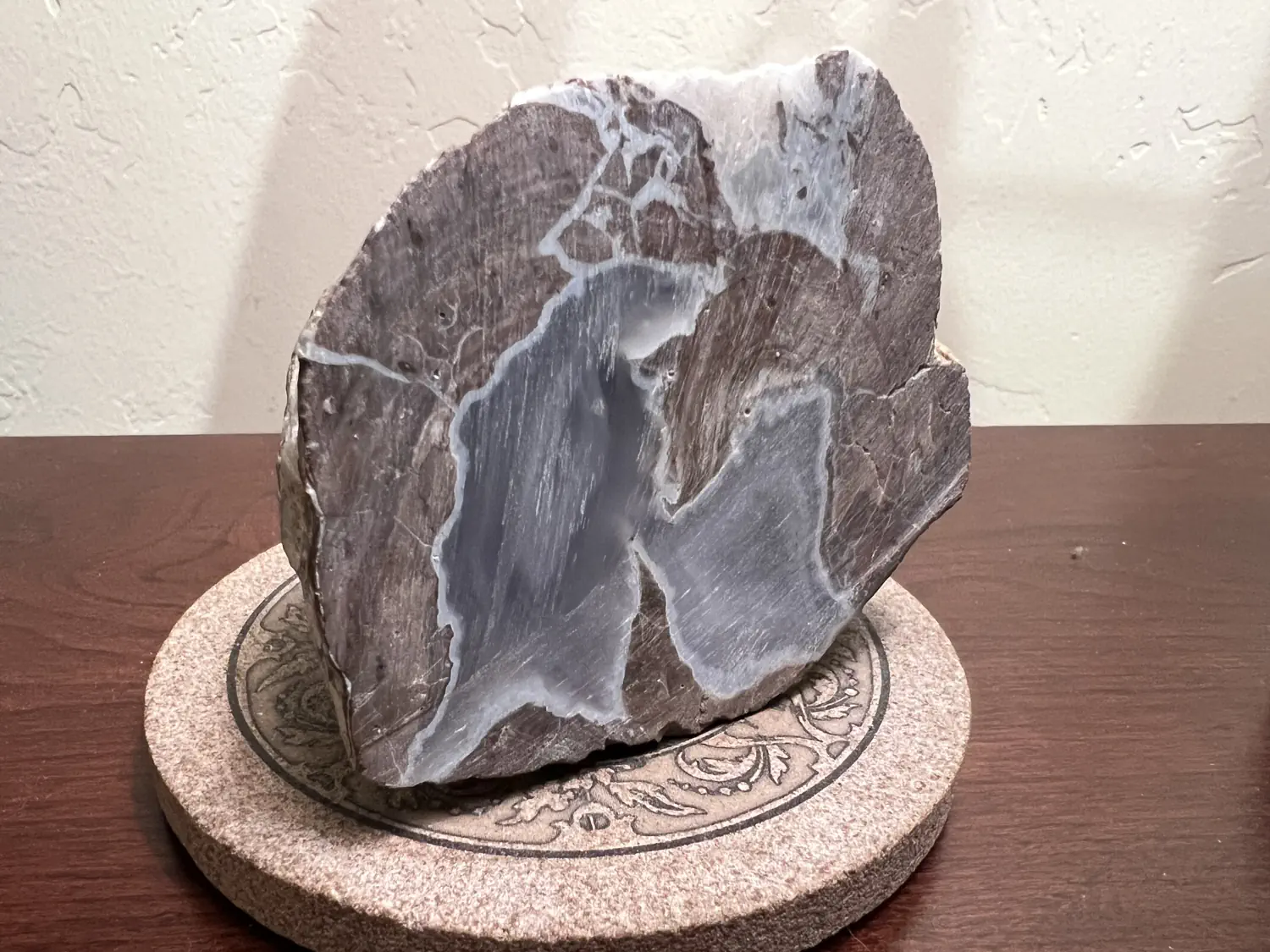 The geode that Keith's mom bought for us to remember their visit to Utah