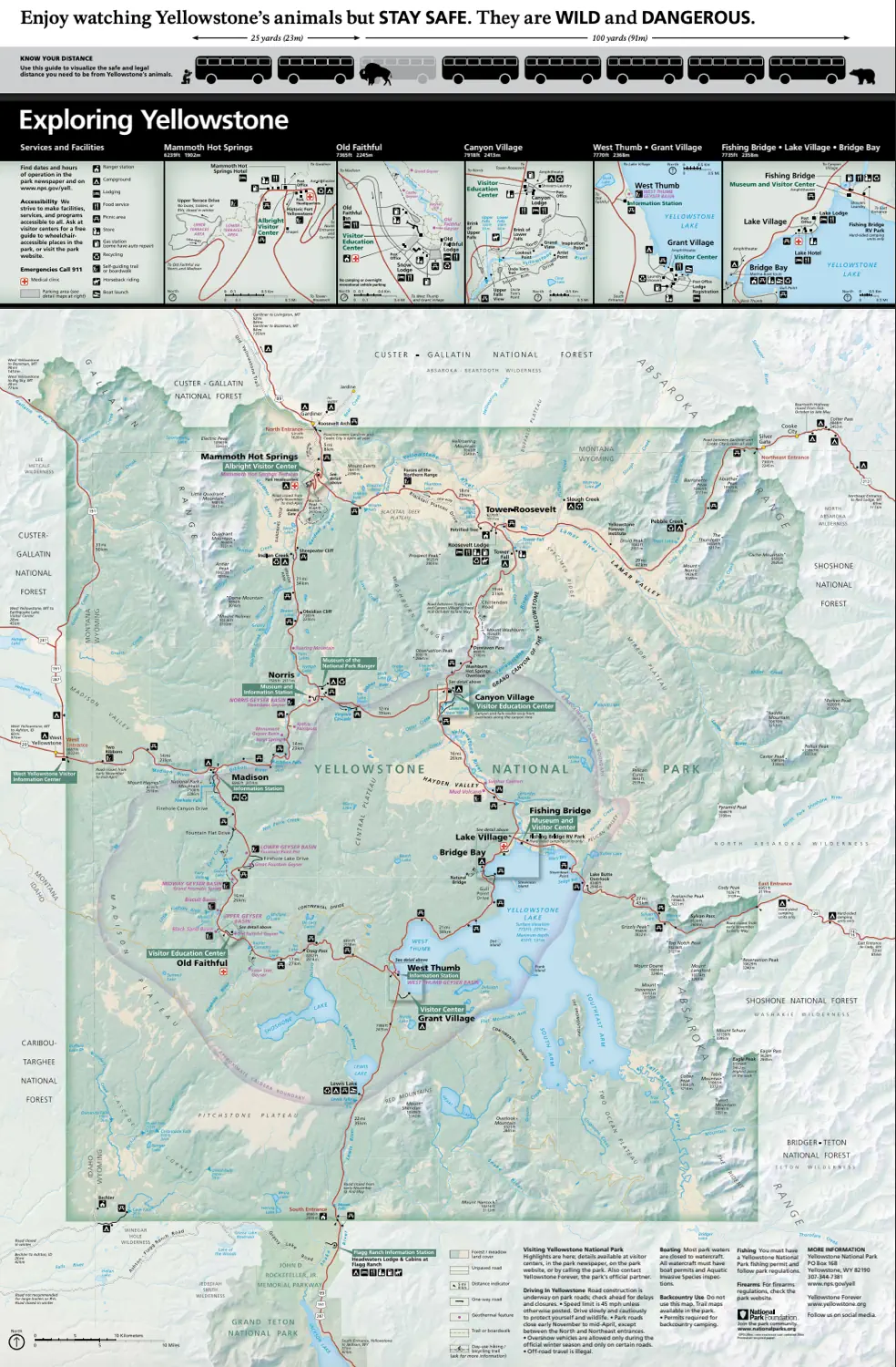 Yellowstone National Park map
