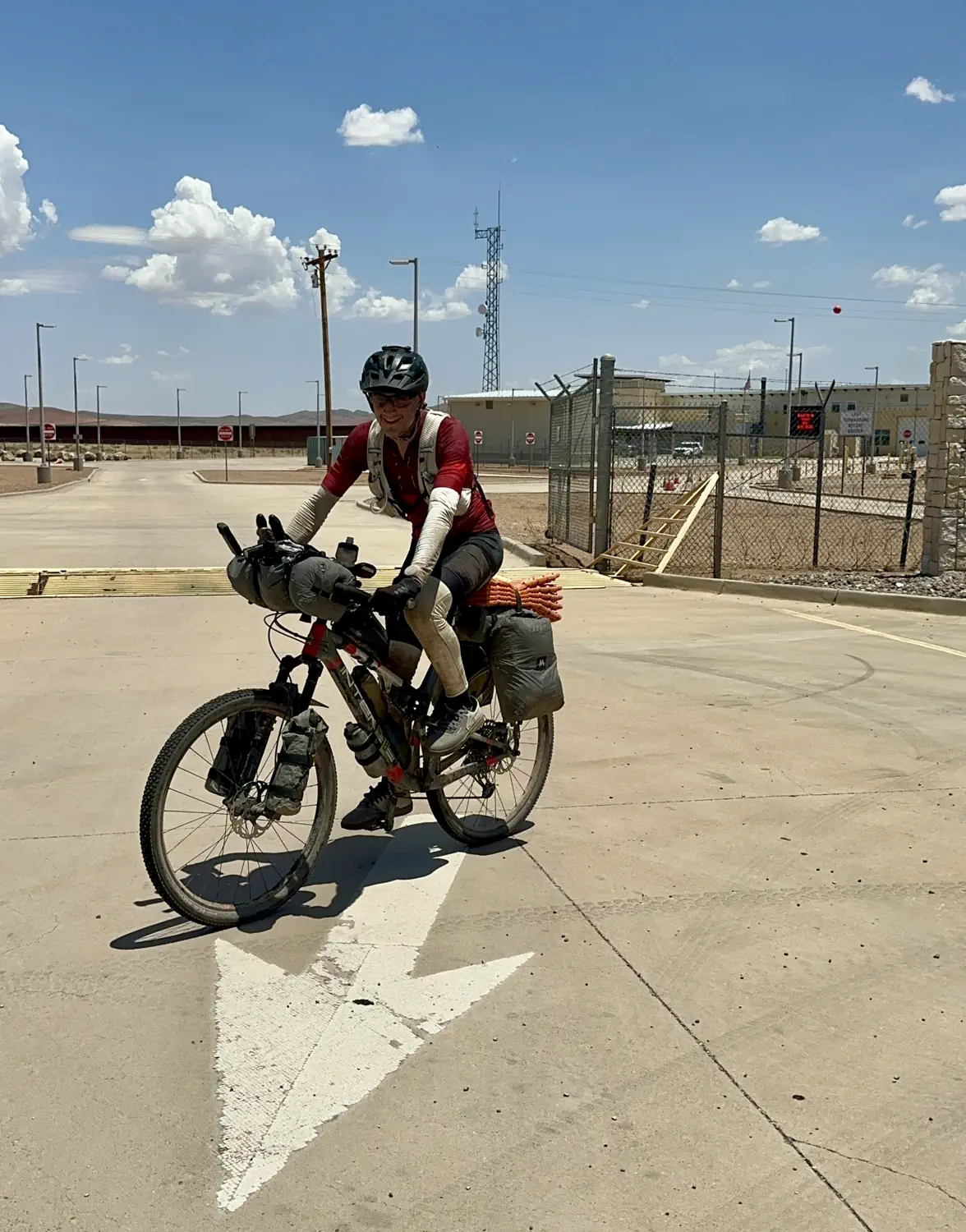 Image of Keith as he completed the Tour Divide, over 2700 miles of riding