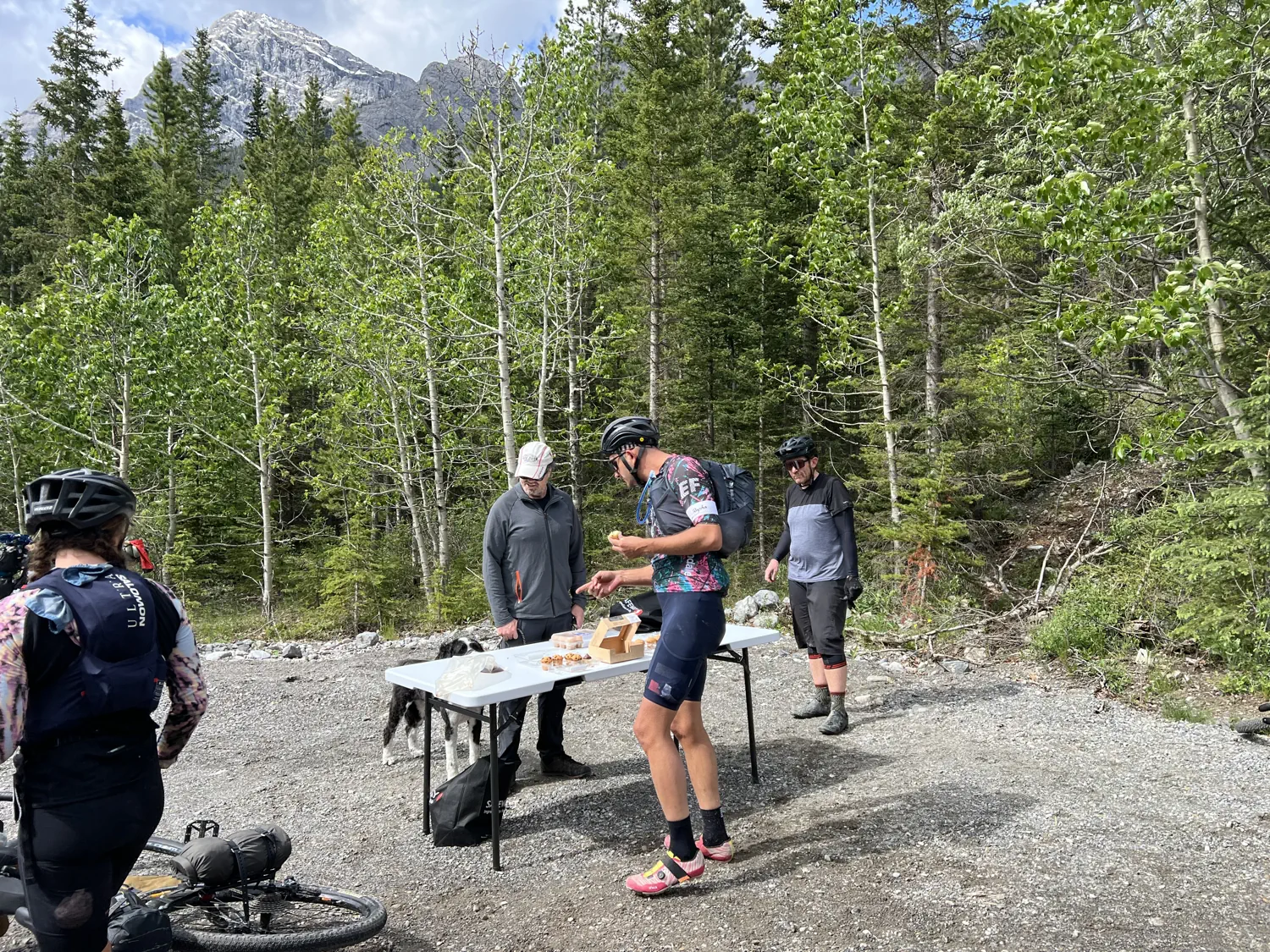 "Trail Angels" provided coffee and treats near Spray Lake Reservoir