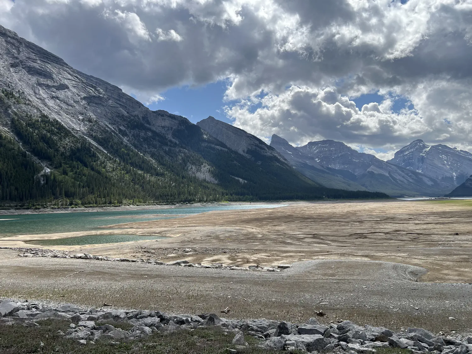 The water levels at Spray Lake Reservoir were very low this year, but the views were outstanding!!!