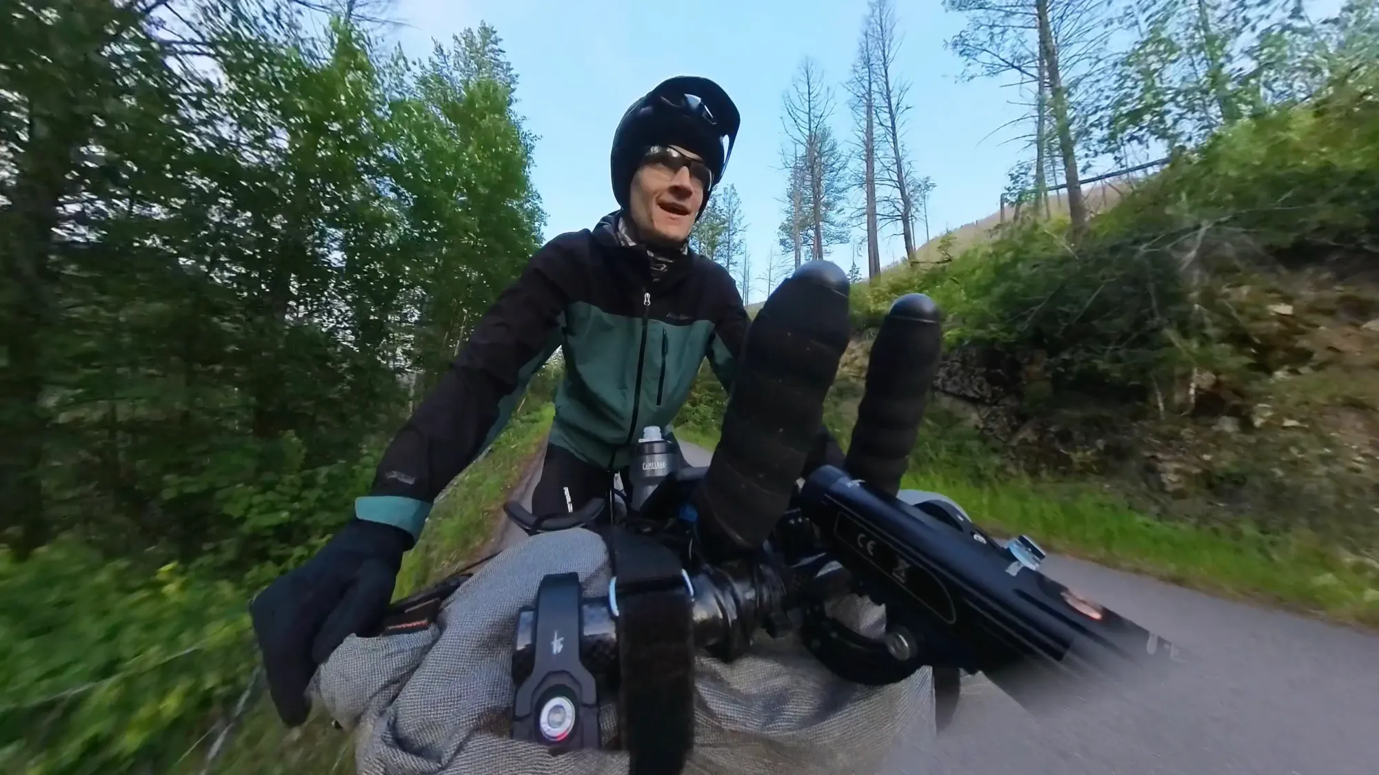 Keith is leaving the Birch Creek Recreation Area in the early morning