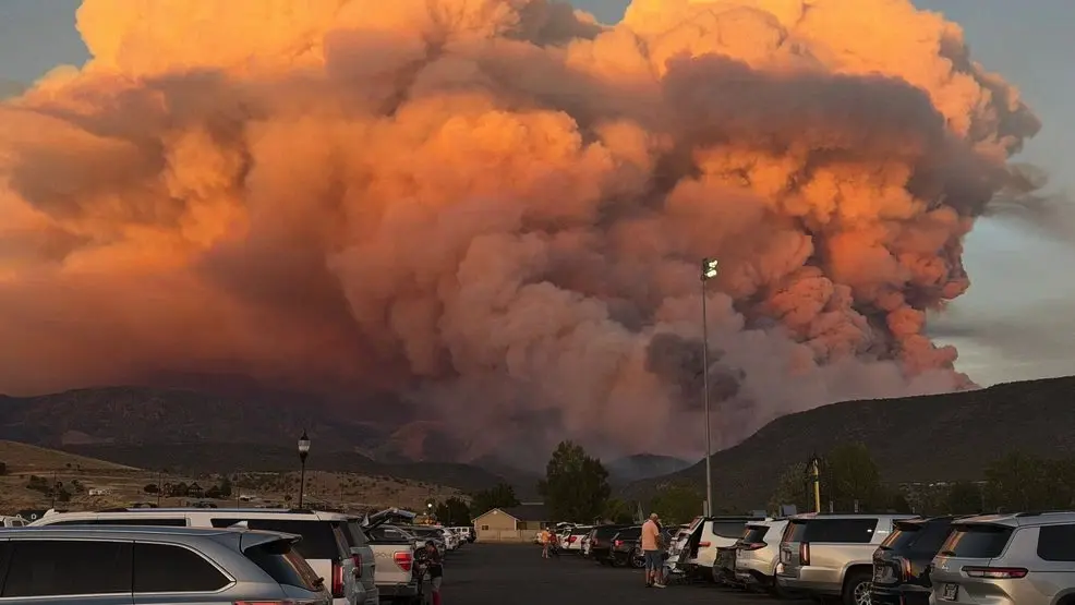 The nearly 100,000 acre Cottonwood Fire near Beaver, UT (source: kutv.com)
