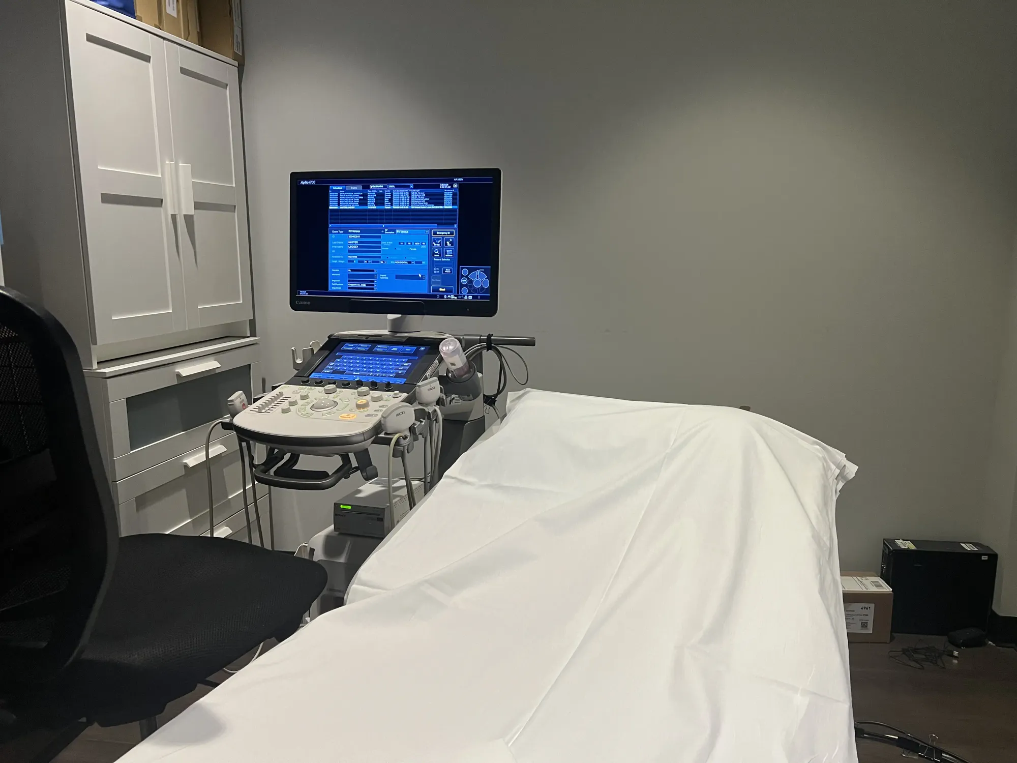 The radiology room where Lindsey was diagnosed with a blood clot in her left leg